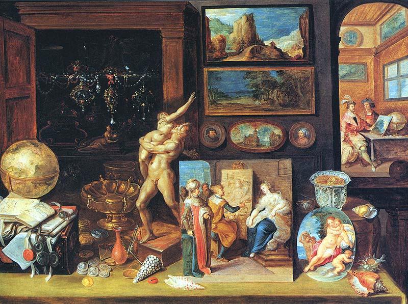 Frans Francken II A Collector's Cabinet. china oil painting image
